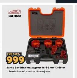 Megaflis Bahco Sandflex hullsagsett 16-86 mm 13 deler tilbud
