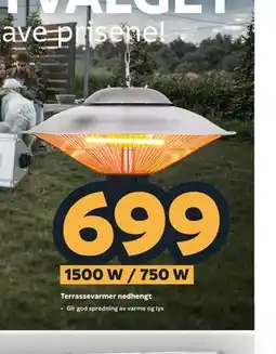 Megaflis Terrassevarmer nedhengt tilbud