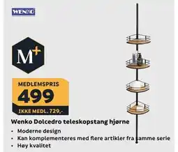 Megaflis Wenko Dolcedro teleskopstang hjørne tilbud