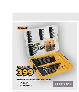 Megaflis Dewalt bor-bitssett DT70758 tilbud