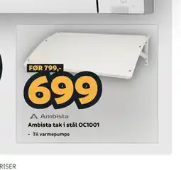 Megaflis Ambista tak i stål OC1001 tilbud