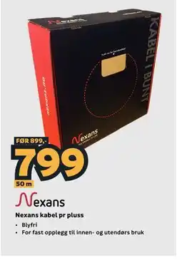Megaflis Nexans kabel pr pluss tilbud