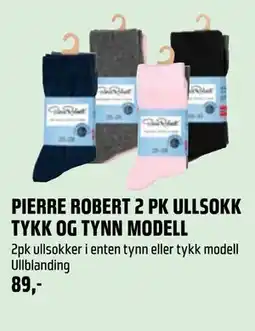 Coop Obs PIERRE ROBERT 2 PK ULLSOKK TYKK OG TYNN MODELL tilbud