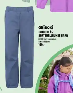 Coop Obs OKIDOKI ÅS SOFTSHELLBUKSE BARN tilbud