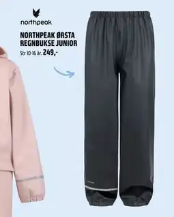 Coop Obs NORTHPEAK ØRSTA REGNBUKSE JUNIOR tilbud