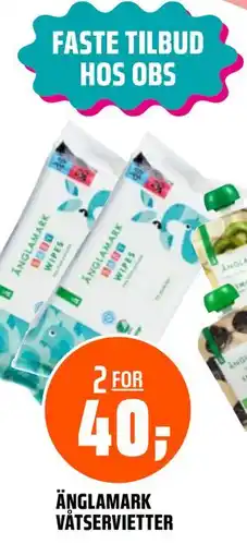 Coop Obs ÄNGLAMARK VÅTSERVIETTER tilbud
