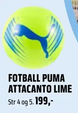 Coop Obs FOTBALL PUMA ATTACANTO LIME tilbud