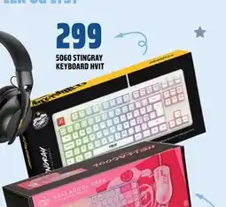 Coop Obs 5060 STINGRAY KEYBOARD HVIT tilbud