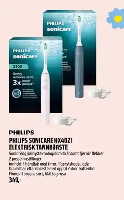 Coop Obs PHILIPS SONICARE HX4021 ELEKTRISK TANNBØRSTE tilbud