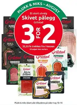 Joker Skivet pålegg Grilstad tilbud