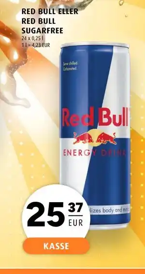 RED BULL ELLER RED BULL SUGARFREE, EUR 25.37