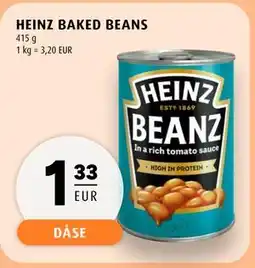 Scandinavian Park HEINZ BAKED BEANS, EUR 1.33 tilbud