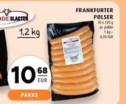 Scandinavian Park FRANKFURTER PØLSER, EUR 10.68 tilbud