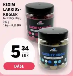 Scandinavian Park REXIM LAKRIDSKUGLER, EUR 5.34 tilbud