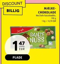 Scandinavian Park MÆLKECHOKOLADE, EUR 1.47 tilbud
