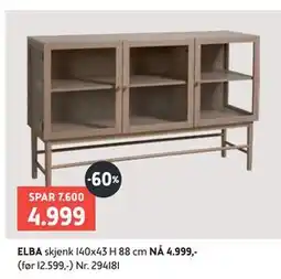 Bohus ELBA skjenk 140x43 H 88 cm tilbud