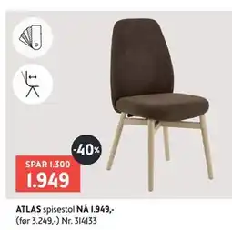 Bohus ATLAS spisestol tilbud
