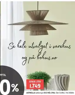 Bohus ASTRELLA taklampe Ø60 tilbud