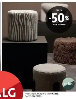 Bohus JIMO puff tilbud