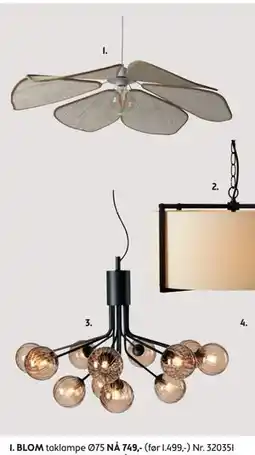 Bohus 1. BLOM taklampe Ø75 tilbud