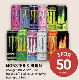 Coop Mega MONSTER & BURN tilbud
