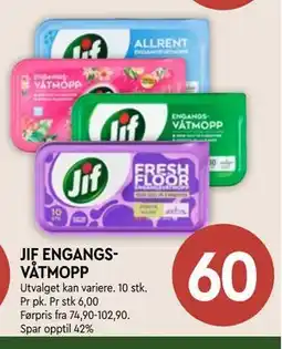 Coop Mega JIF ENGANGSVÅTMOPP tilbud