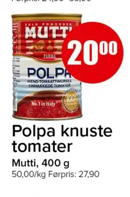 Spar Polpa knuste tomater tilbud