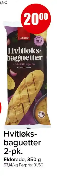 Spar Hvitløksbaguetter 2-pk tilbud