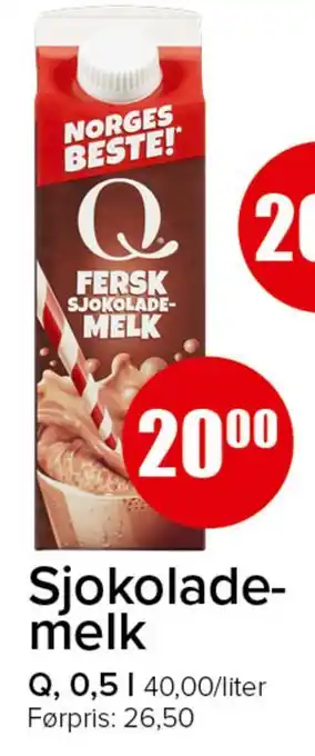 Spar Sjokolademelk tilbud