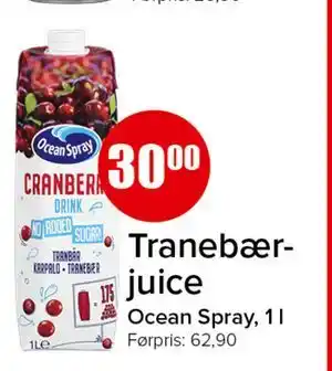 Spar Tranebær-juice tilbud