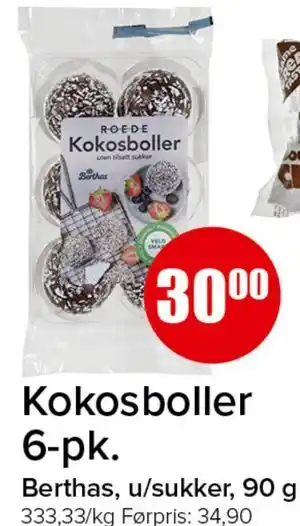 Spar Kokosboller 6-pk tilbud