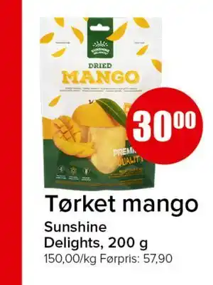 Spar Tørket mango tilbud