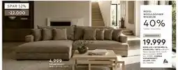Skeidar ROSSI LUX 2-SETER MED XL SJESELONG tilbud