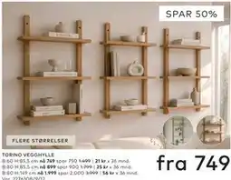 Skeidar TORINO VEGGHYLLE tilbud