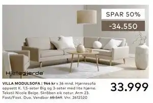 Skeidar VILLA MODULSOFA tilbud