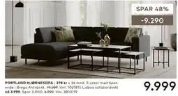 Skeidar PORTLAND HJØRNESOFA tilbud