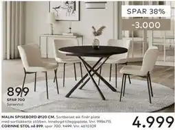 Skeidar MALIN SPISEBORD Ø120 CM tilbud