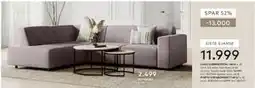 Skeidar LUGO HJØRNESOFA tilbud