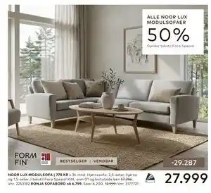 Skeidar NOOR LUX MODULSOFA tilbud
