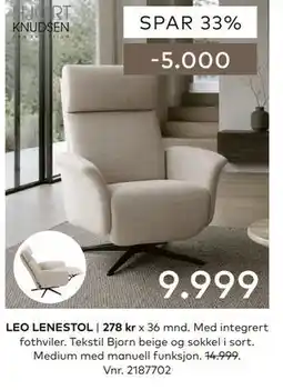 Skeidar LEO LENESTOL tilbud