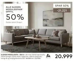 Skeidar SLOGEN MODULSOFA tilbud