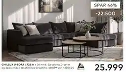 Skeidar CHILLUX U-SOFA tilbud