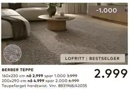Skeidar BERBER TEPPE tilbud