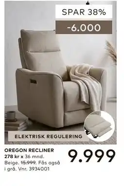 Skeidar OREGON RECLINER tilbud