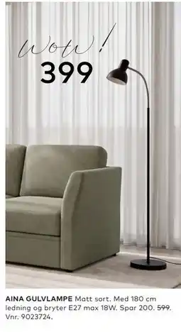 Skeidar AINA GULVLAMPE tilbud