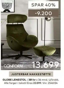Skeidar GLOBE LENESTOL tilbud