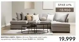 Skeidar BOSTON U-SOFA tilbud