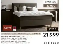 Skeidar SENSITIVE 400 KONTINENTAL tilbud