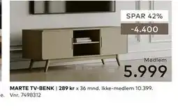 Skeidar MARTE TV-BENK tilbud