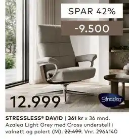 Skeidar STRESSLESS DAVID tilbud